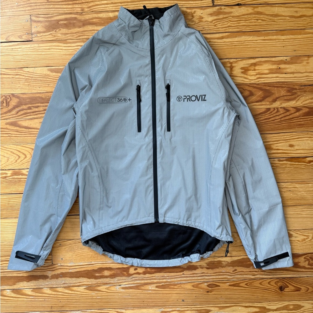PROVIZ Reflect 360 Full Zip Cycling Jacket Men's Sz Large Silver Gray